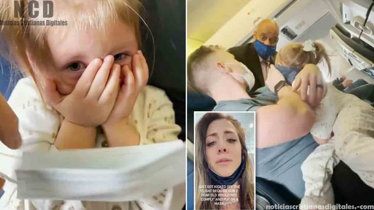 Expulsaron de un avión a una familia porque su hija no usó mascarilla