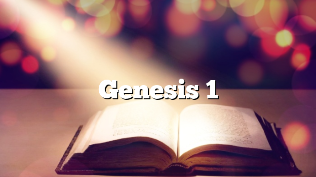 Genesis 1